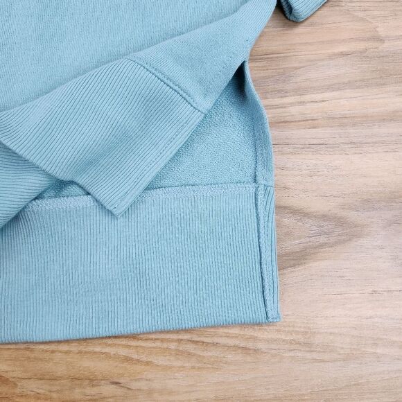 🩵NWT Aqua Lightweight Hi-Low Long Sleeve Sweatshirt Large - Picture 11 of 12